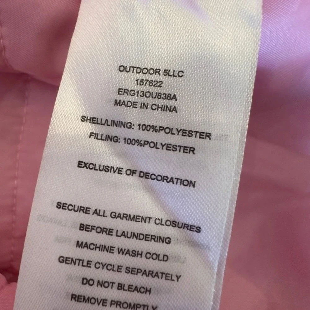 Eddie Bauer Girls 3-in-1 Winter Jacket Pink Pastel Hooded Puffer Coat M 10/12